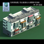 多层建筑 景观 小区 地产 楼