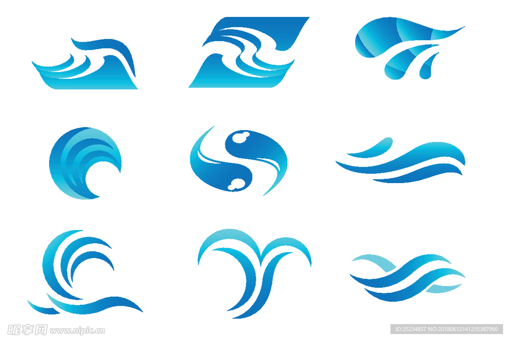 海浪logo设计图片