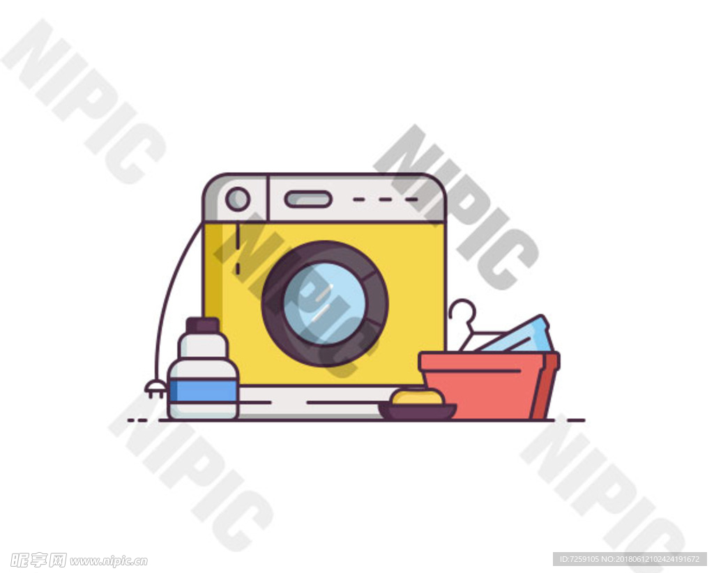 洗衣机 洗衣机图标矢量