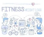 扁平化线性商务人物插画