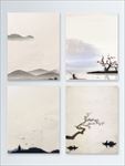 中式山水背景