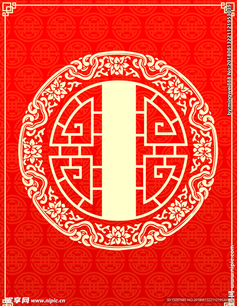 红色中式背景