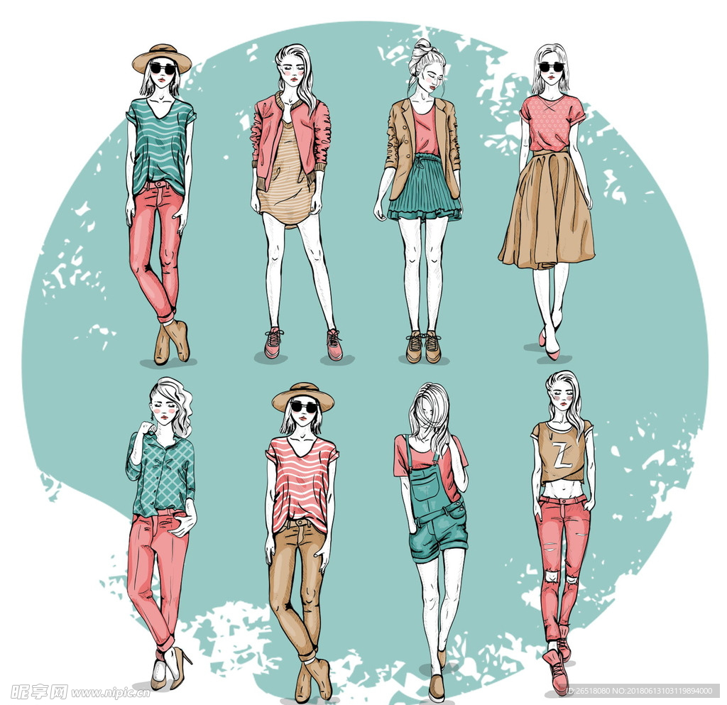时尚潮流女性插画