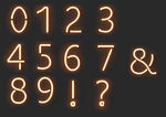 霓虹灯数字