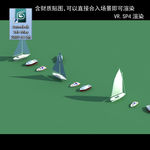 船模型 船 3D船模型 木船