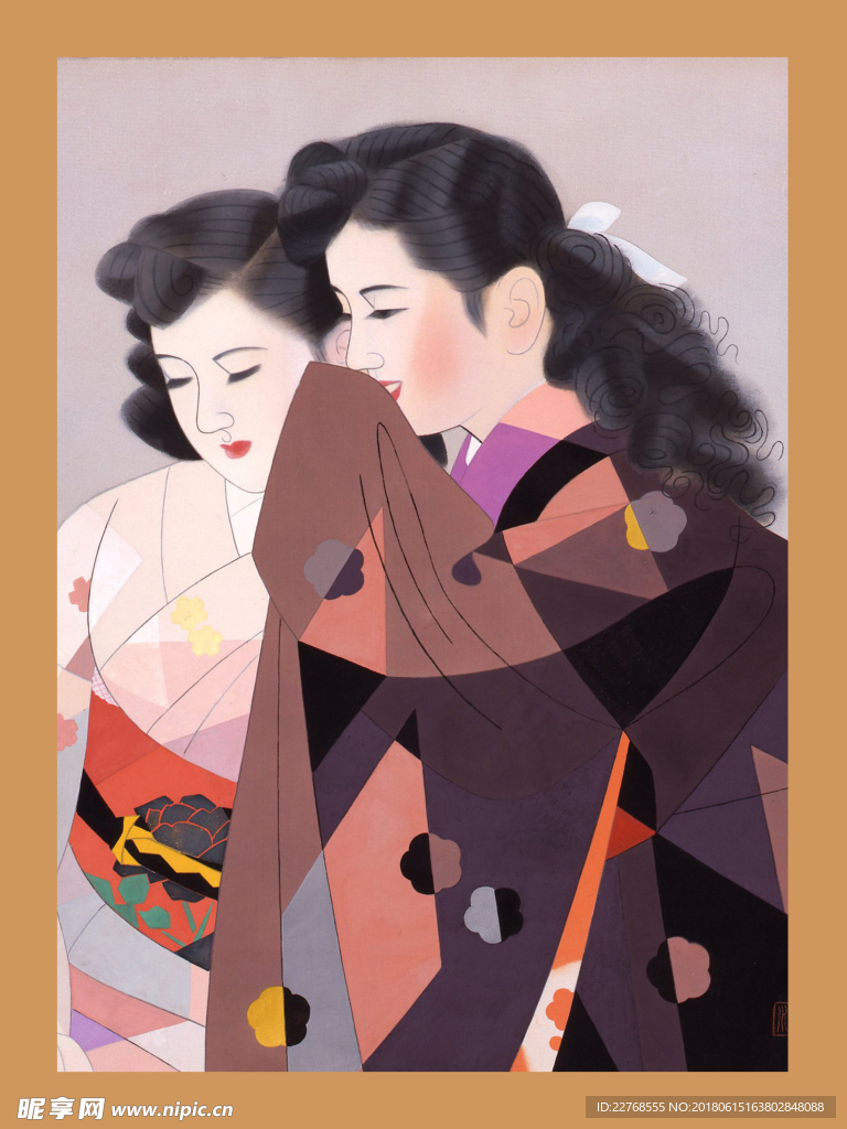 浮世绘仕女