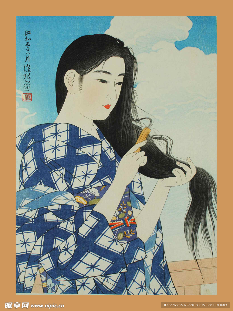 浮世绘仕女