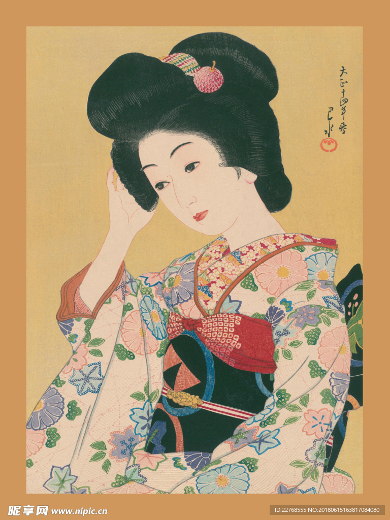 浮世绘仕女