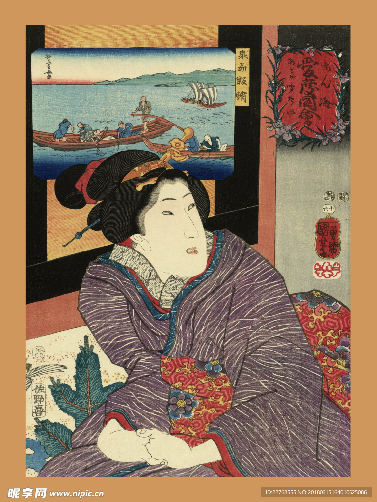 浮世绘仕女