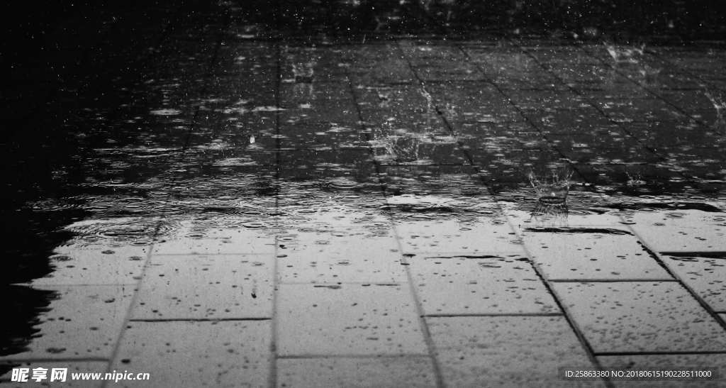 雨 地板 水