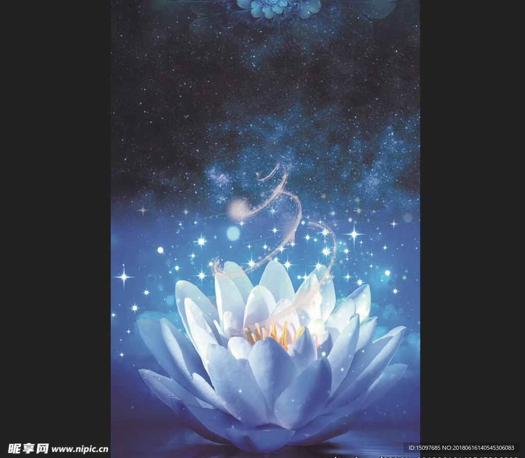 炫彩莲花背景