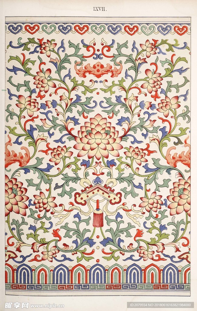 中式传统卷草花纹