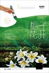 创意大气栀子花开海报设计