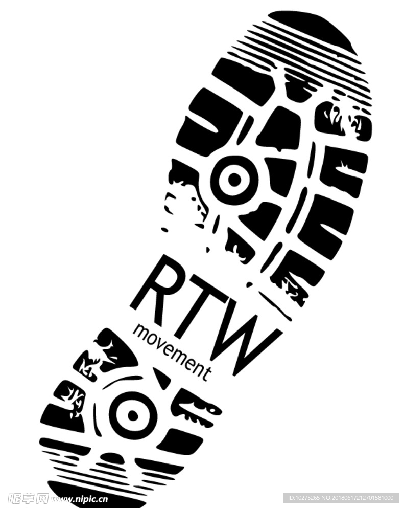 鞋印logo