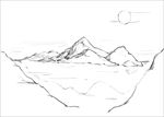 水墨山