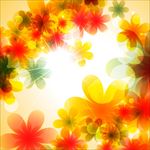 彩色抽象花卉