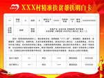 精准扶贫帮扶明白卡