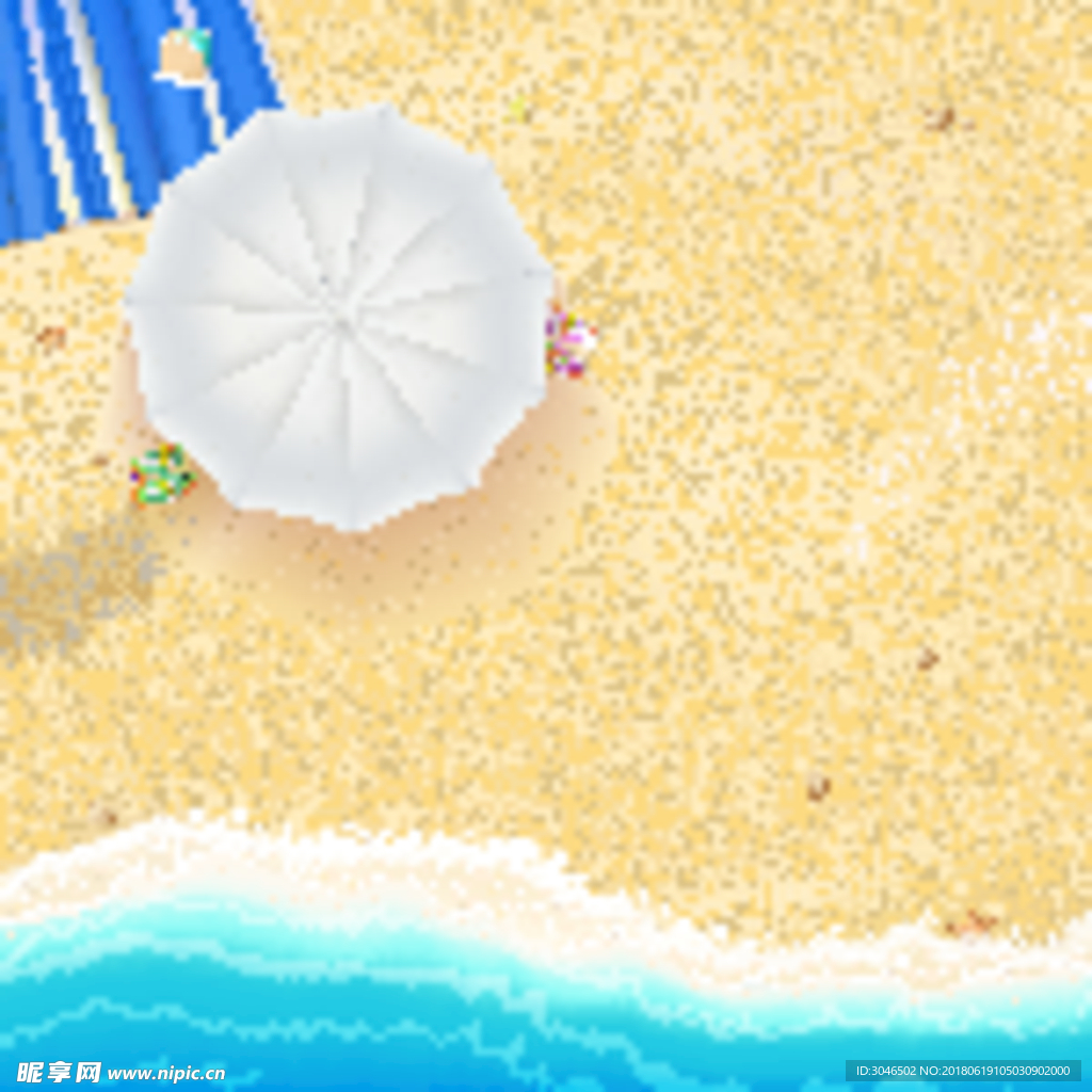 夏日海滨矢量素材