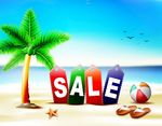 夏季夏日sale促销海报矢量