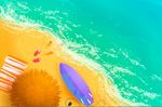 夏季夏日海滨沙滩矢量素材