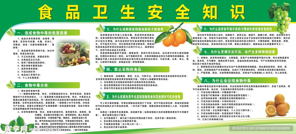 食品卫生安全知识展板