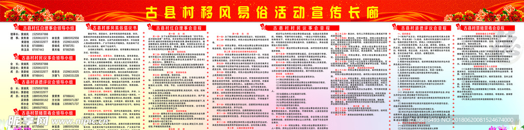 移风易俗宣传长廊  展板
