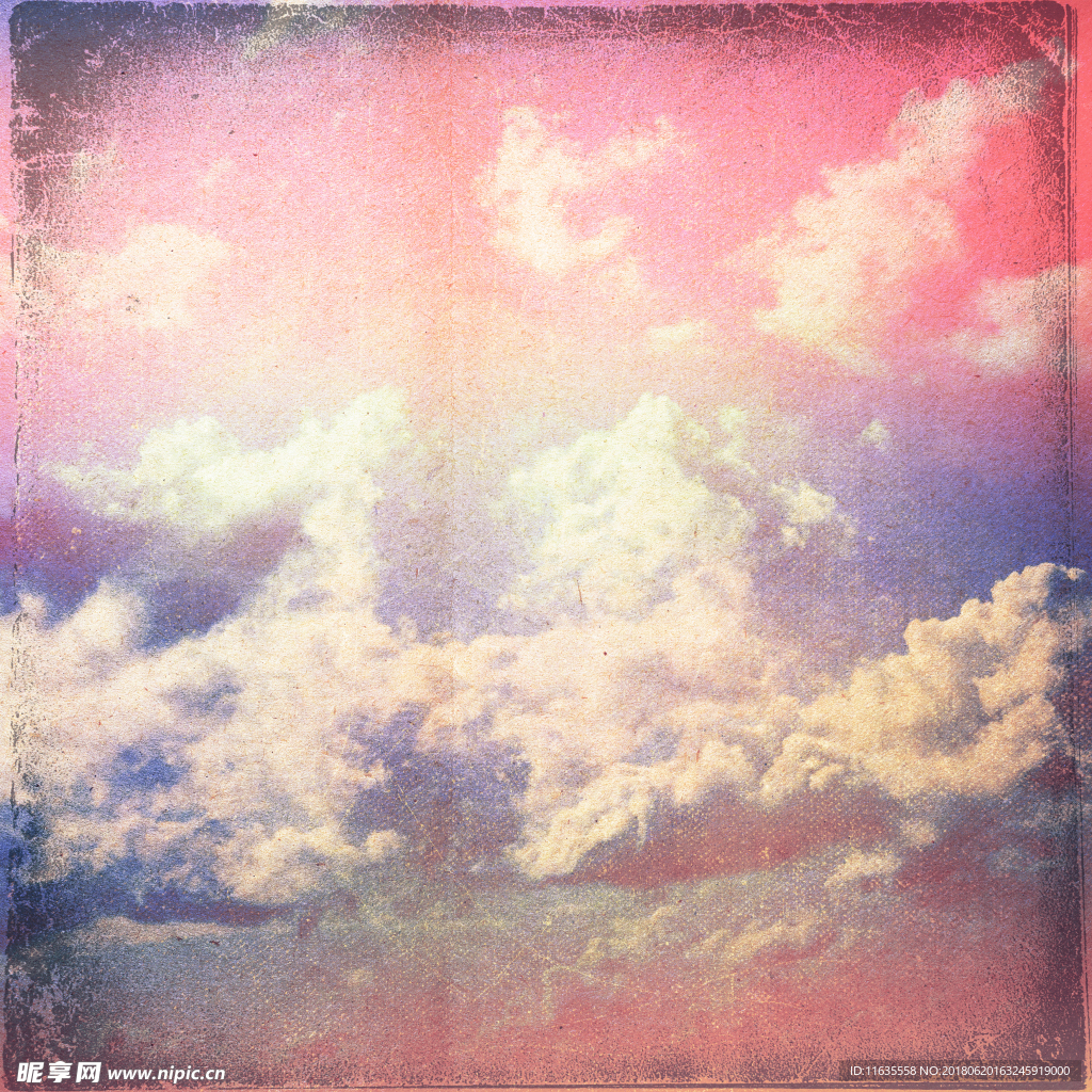 怀旧蓝天白云背景