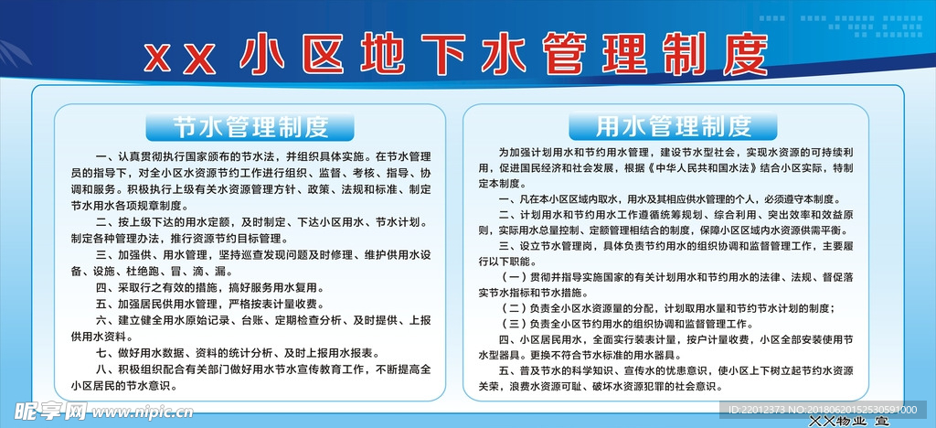 物业展板