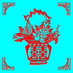 花篮剪纸
