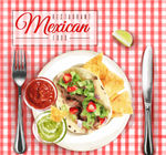 美味餐馆墨西哥菜肴矢量素材