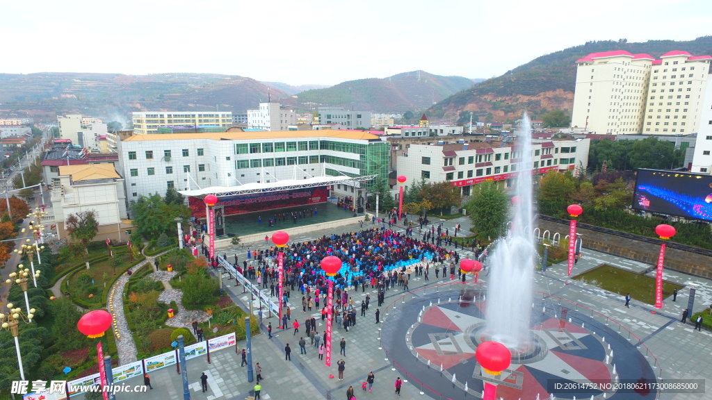 俯瞰广场风景