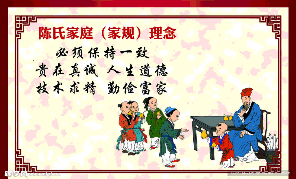 家规  展板  礼仪  勤俭