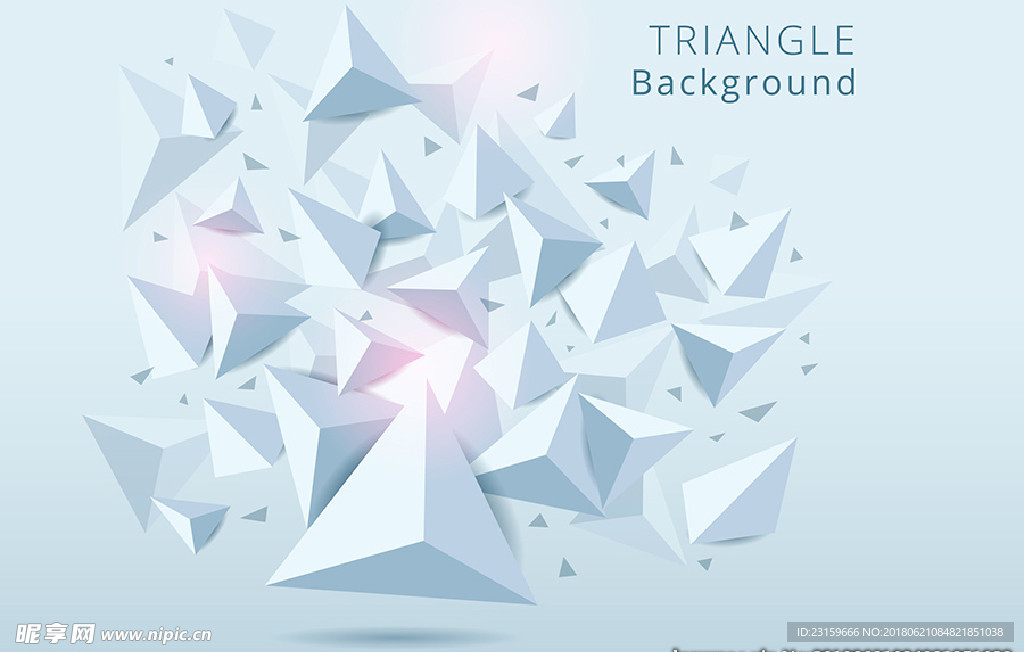 3d三角形抽象背景