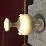白釉穿带盘口瓶