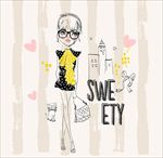 卡通少女图片