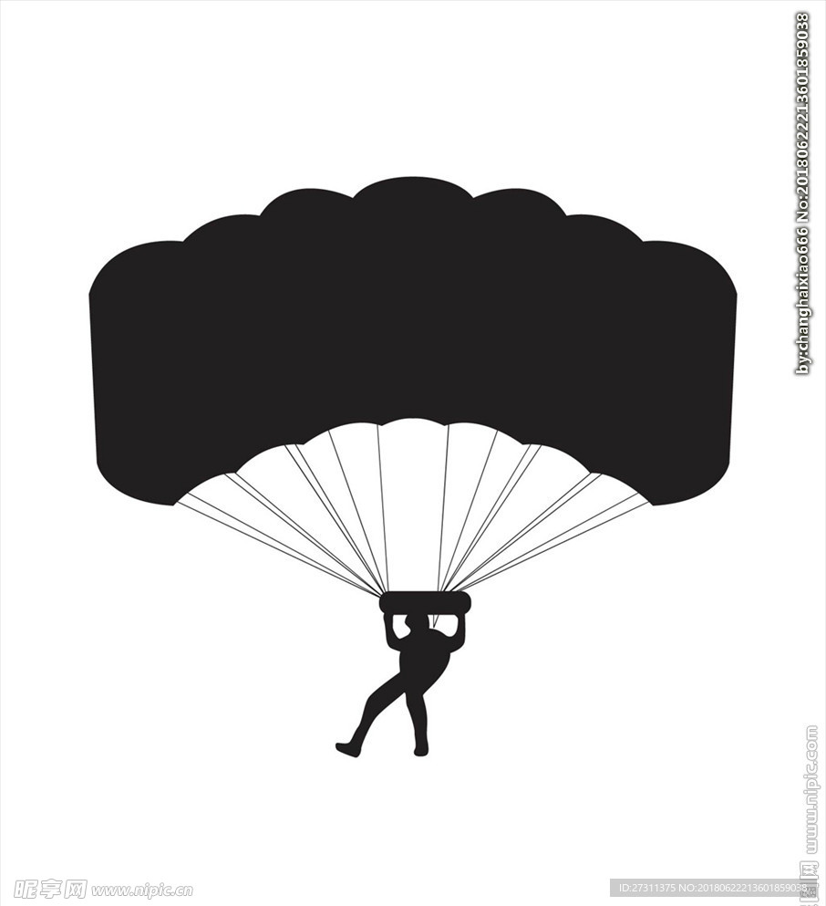 跳伞剪影图片