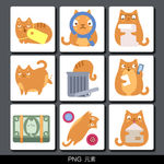 卡通猫免抠元素