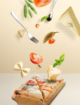 立体创意披萨西餐美食海报图片