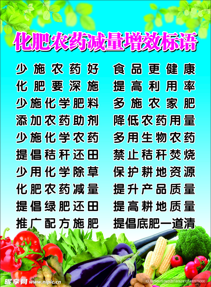 农药减量标语