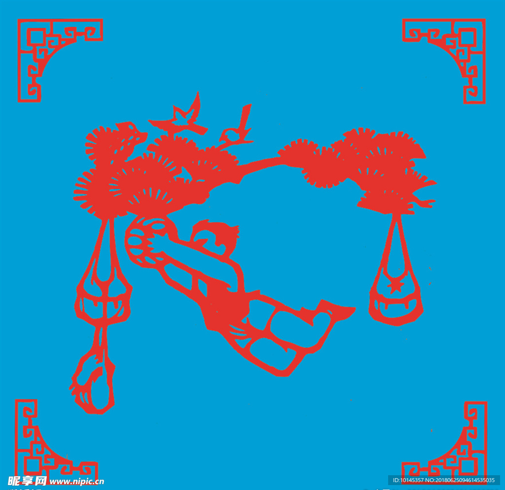 守门员剪纸