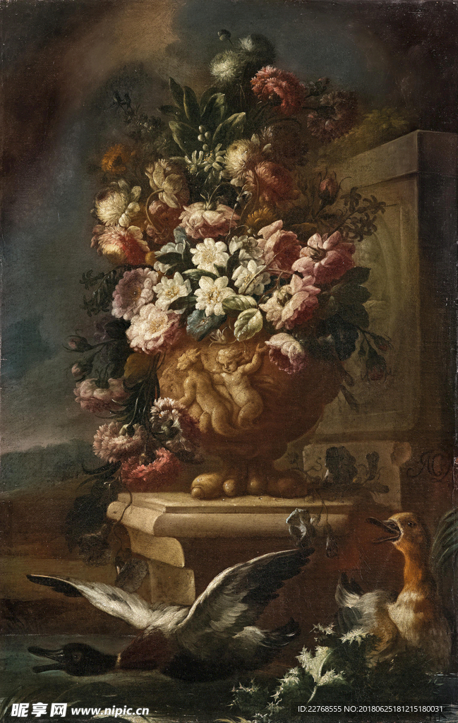 古典花卉油画