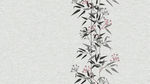 纤维新中式手绘竹子花背景墙