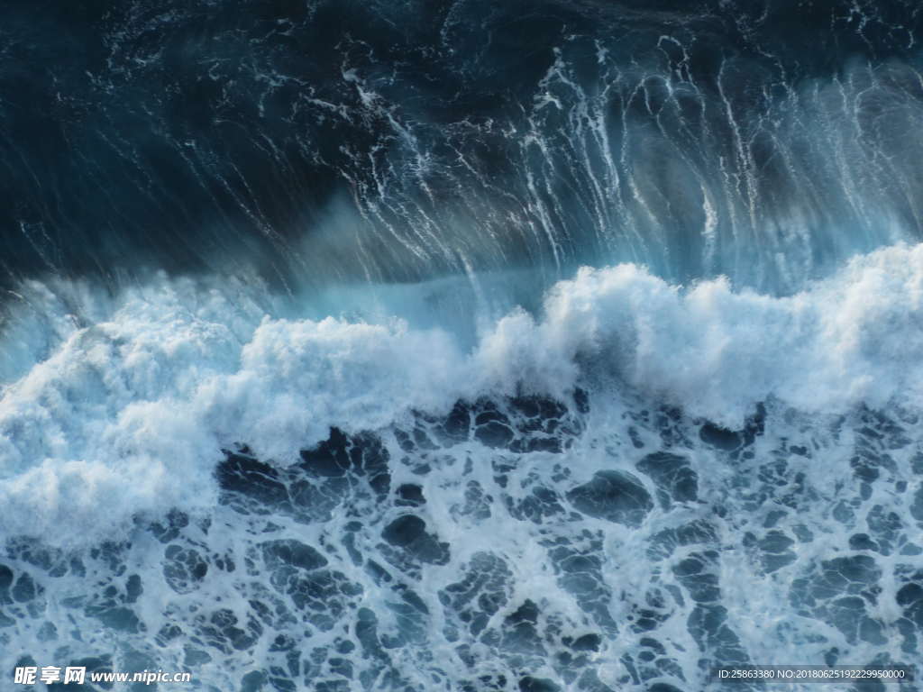 波 海 大浪 泡沫