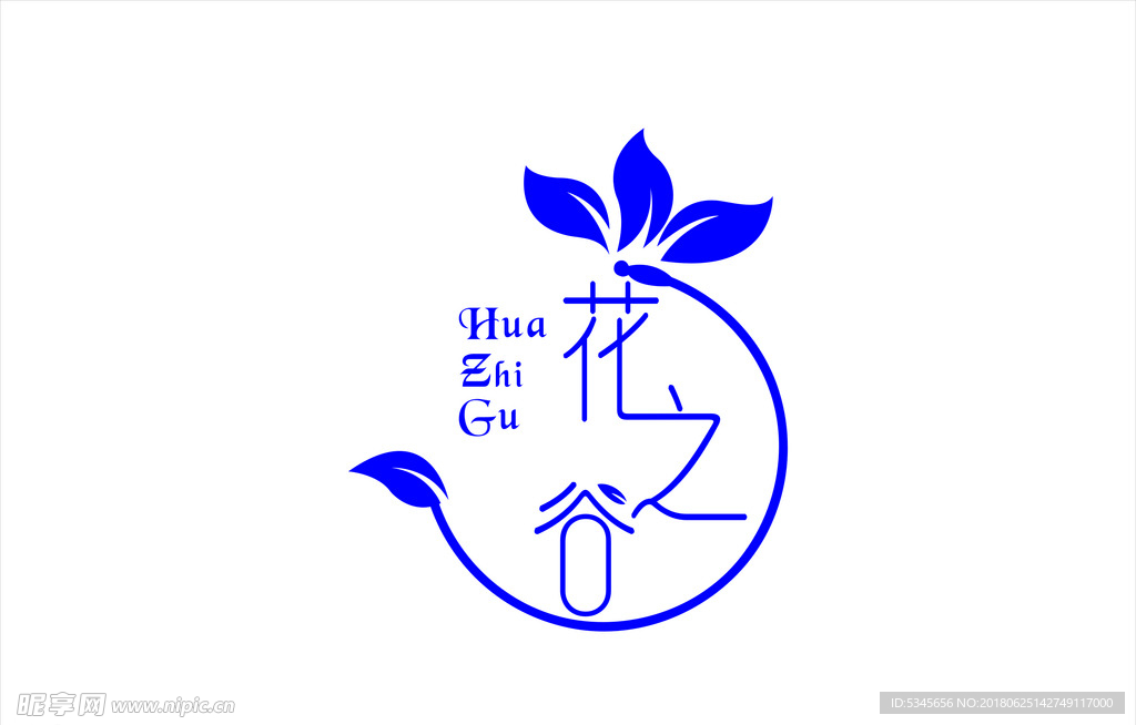 花之谷 花店logo