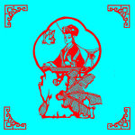 古代乐姬剪纸