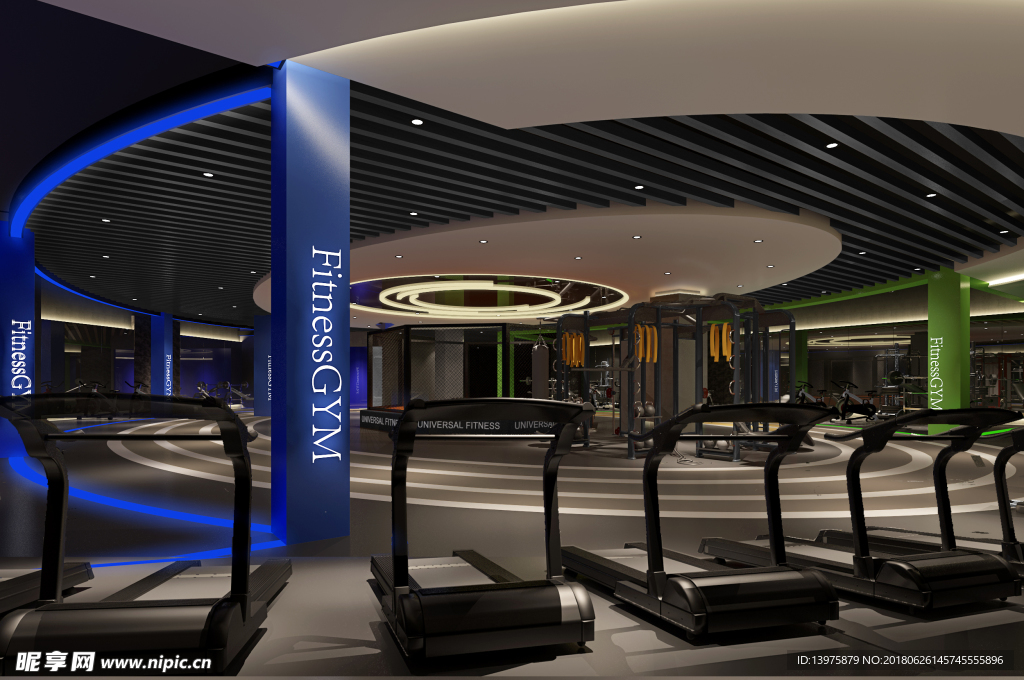 健身房大厅效果图