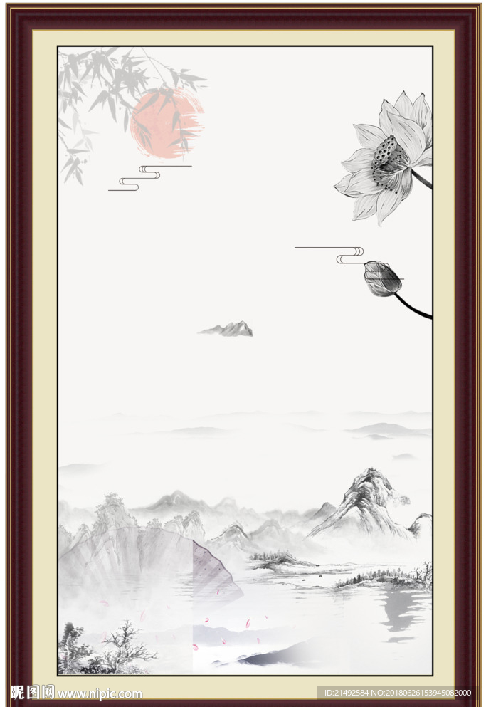 竖版字画 客厅挂画 公司字画