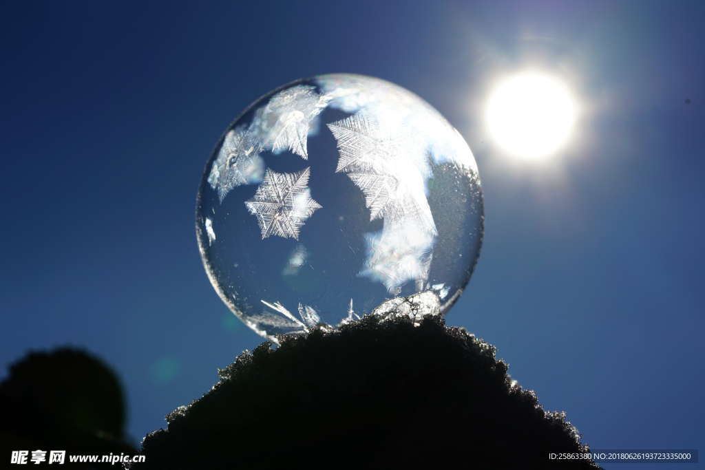 玻璃球 肥皂泡 雪花