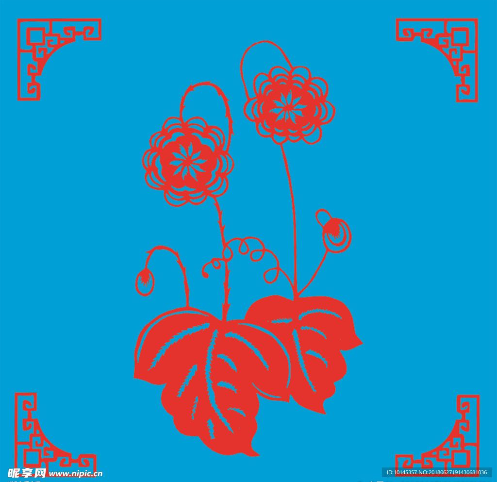 花卉剪纸