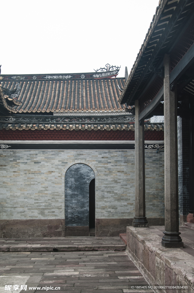 岭南古建筑村落围墙